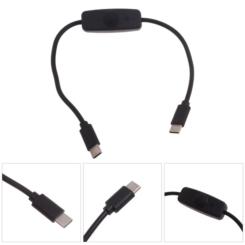 Type C Cable ON/OFF Switches Power Button Phone Charging Extension Cable 5V 3A gallery