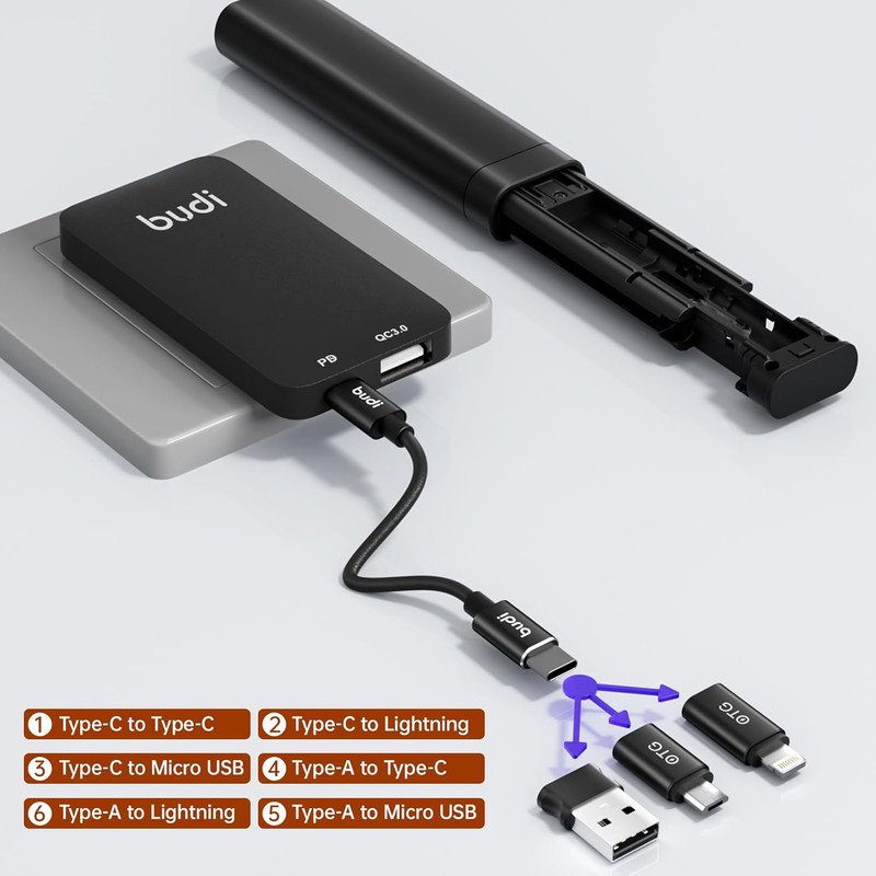 USB Adapter Kit，Multifunctional Compact Cable Card, Travel Portable Aluminum Sto gallery