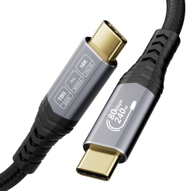 [80Gbps,16K,240W Thunderbolt 5 Cable,USB4 Gen4 for Thunderbolt 4,16K60Hz/Dual…