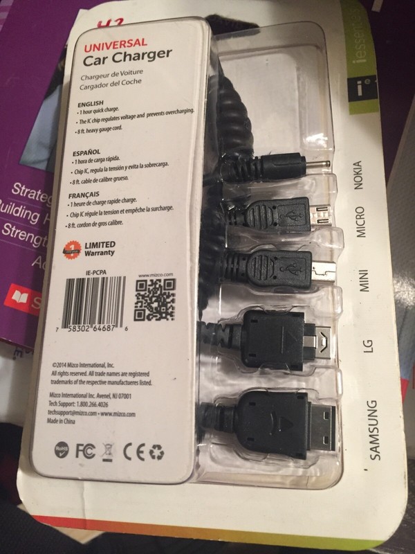 iessentials Universal Car Charger Blackberry-Samsung-Motorola-Nokia-LG Free Ship gallery