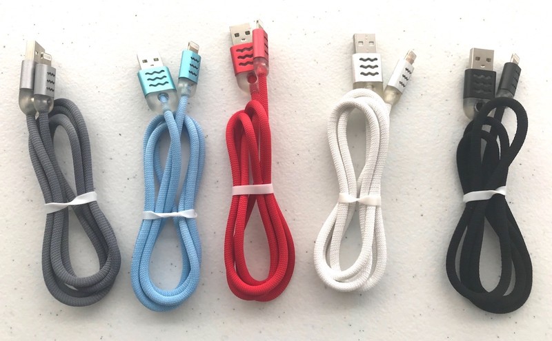 FLASH LED BRAIDED LIGHT Data Cable charger FOR Apple iPhone 8 7 6 5 4s micro usb gallery