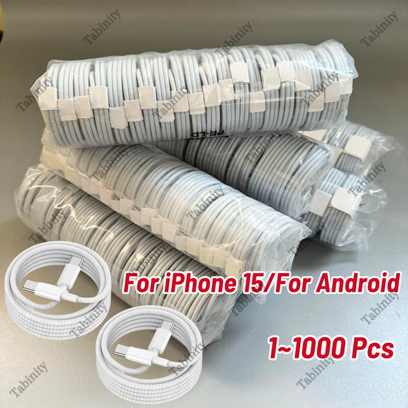 For iPhone 15 Pro Max 15 Plus Android USB C to USB C Fast Charger PD Cable Lot