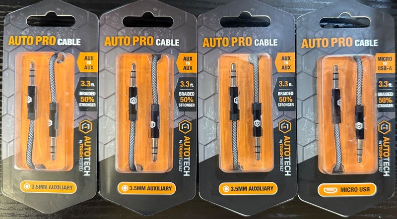 4/$23.99 ToughTested Auto Pro Cable 3.5mm Auxilary Cable (AT-AUX-AST)
