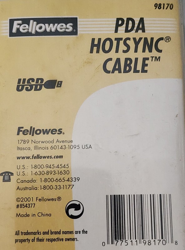 Fellowees PDA Hotsync Cable USB Cable Compaq Ipaq PDA to Laptop gallery