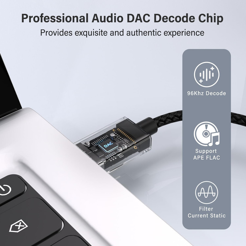 USB a to 3.5Mm Audio Aux Cable,Braided 3FT USB Male to AUX Male Jack Adapter TRS gallery