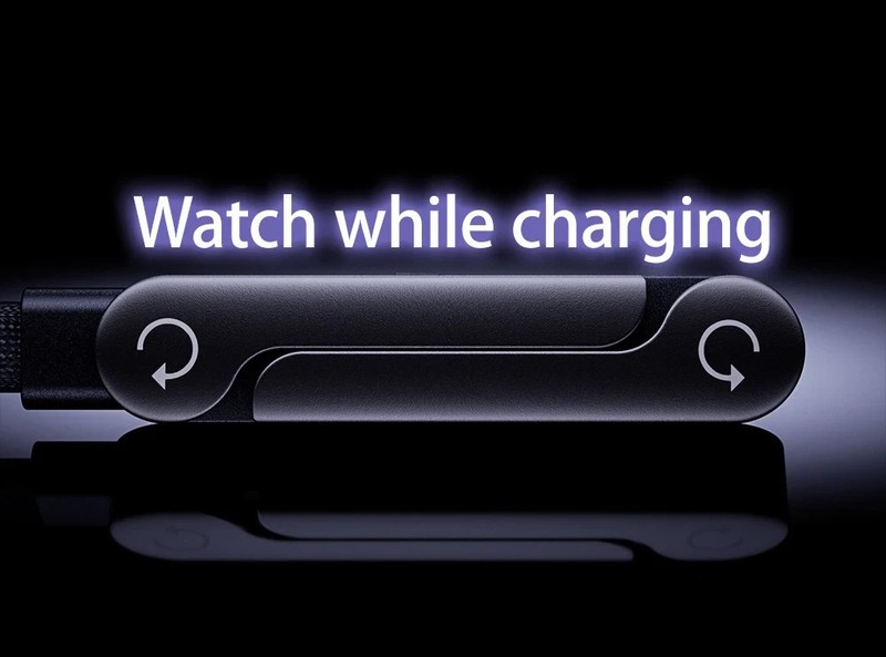 240W USB C Fast Charging Cable 5FT Braided Charger Cord + Invisible Phone Stand gallery