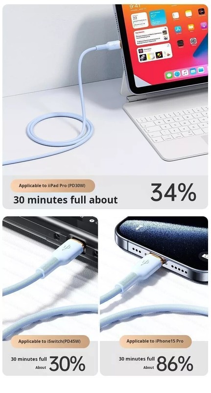 Original 60W IPhone 16 15 Pro Max Plus USB-C Cable Fast Charger Type C Cord 5FT gallery