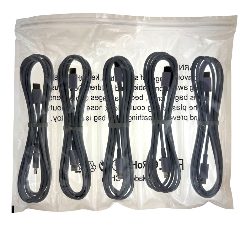 5 Pack USB C iPhone Cable Fast Charging 6ft iPad AirPods Tangle Free Durable