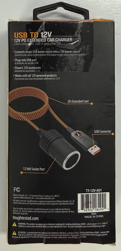 ToughTested "USB to 12V" 3ft Braided Cord (TT-12V-A01)(053) gallery