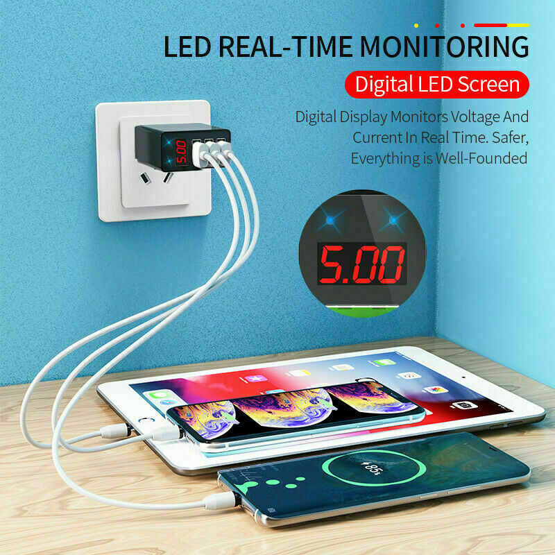 3-Pack 3 Port USB Home Wall Fast Charger for Cell Phone iPhone Samsung Android gallery