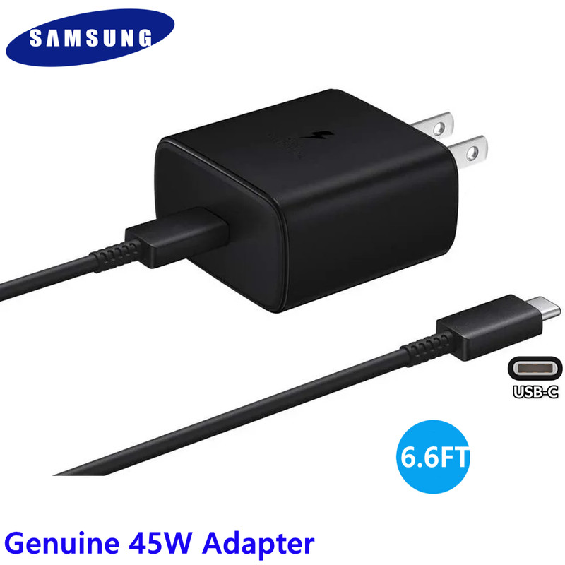 ✅Samsung USB-C Fast Charging Wall Charger – Black, 45W w/ 6.6FT Charging Cable✅