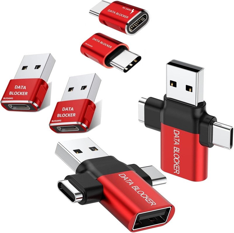 Data Blocker, USB a to C & USB C to C (4-Pack), Protect against Juice Jacking, 1