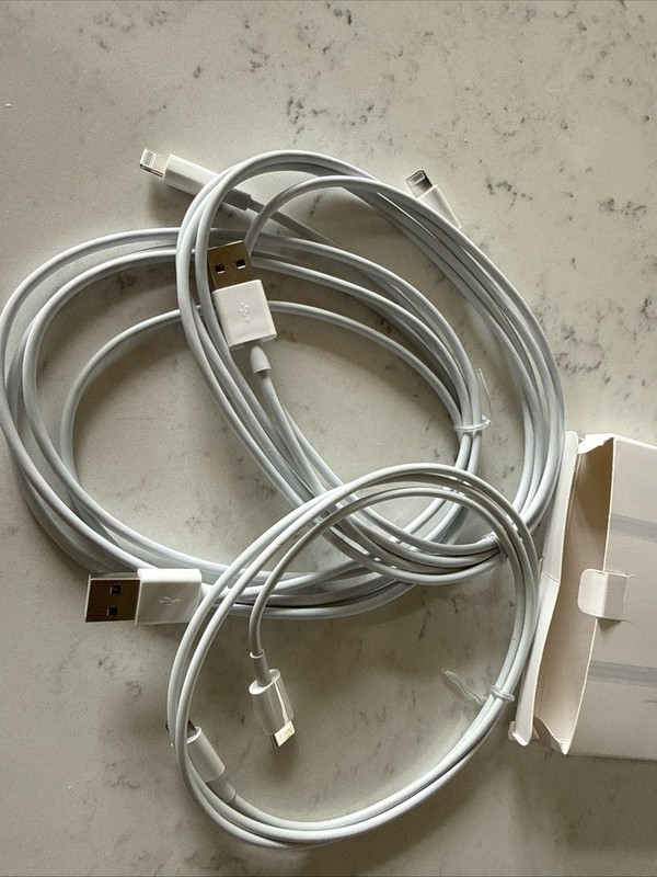 Cell charger 8 pin To USB Cables 2, 1 to to C New In Box 5.5 Feet Each gallery