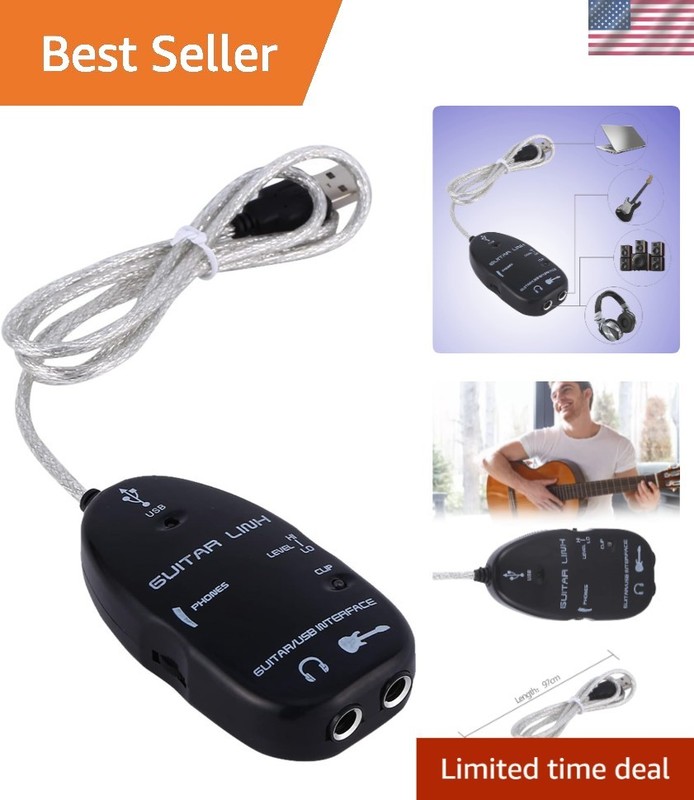 Easy Plug and Play USB Guitar Interface – Compatible with Multiple OS Systems