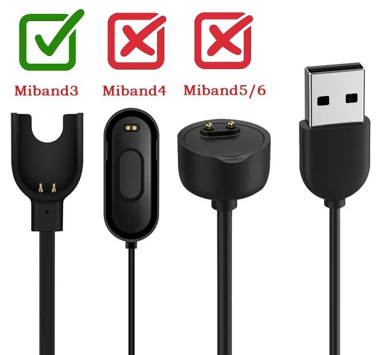 15cm Black USB A Charging Cable For XIAOMI Mi Band 2 (Connected Watch) gallery