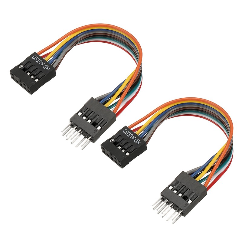 2 Pcs 4.5″ Length 9Pin Female to 9Pin Male Audio Cable Adapter Converter Cable