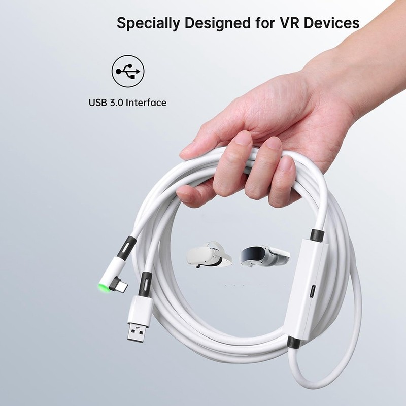 USB3.2 Gen1 VR Link Cable Fast VR Cable with Light for 3S 3 2/ 3/ 4 VR4786 gallery