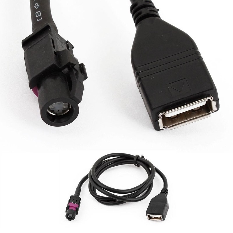 USB For VW GOLF MK5 MK6 T5 RCD510 RCD310 RNS510 RNS310 Port Socket Cable Adaptor gallery