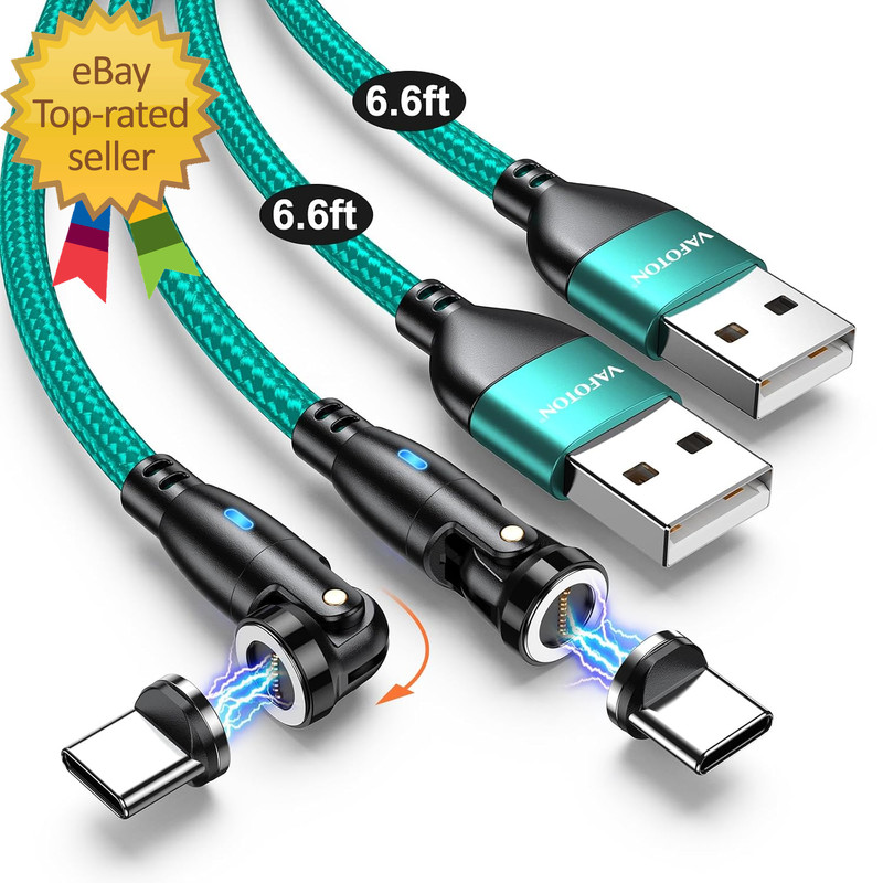 9PIN Magnetic USB C Charging Cable 360°&180° Rotation Easy to use and carry