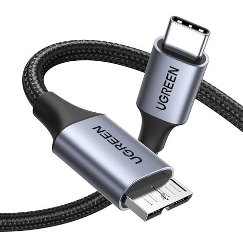 USB C to Micro B Cable 10FT 10Gbps Braided for External Hard Drive Data Transfer gallery