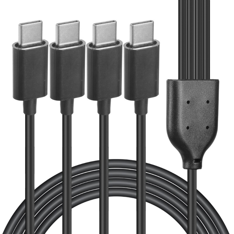 4 in 1 USB C Male to Type C Charging Cord Power Supply Wire for Multiple Devices