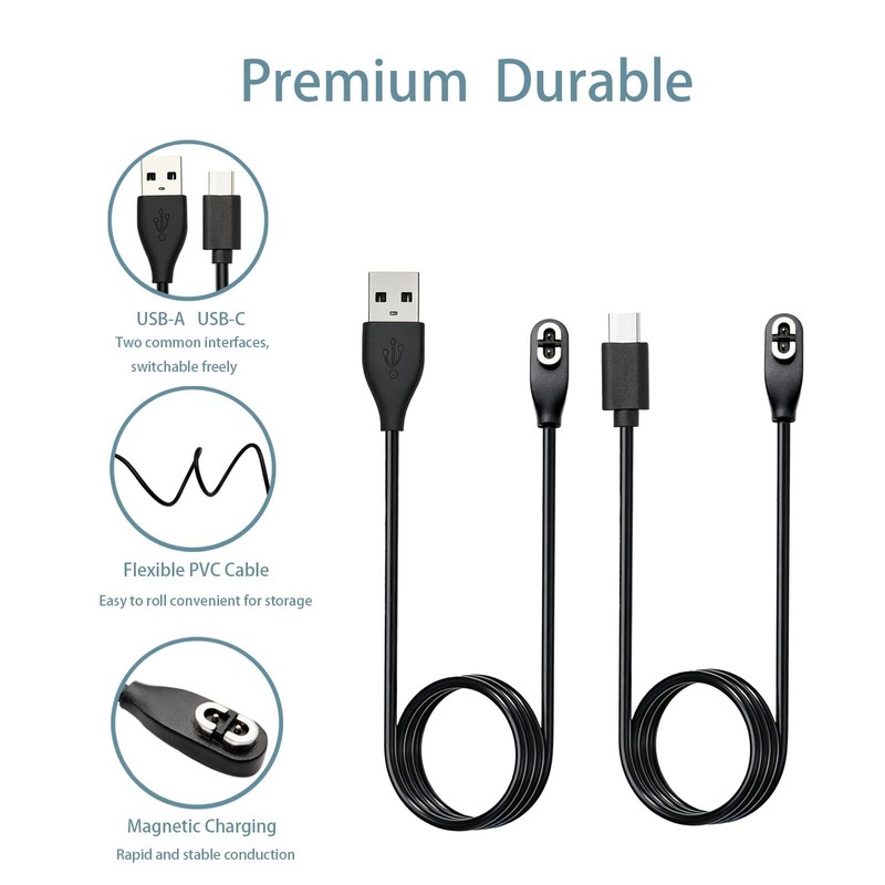 2-Pack Charging Cables Compatible with Shokz Bone Conduction Headphones, Magn... gallery