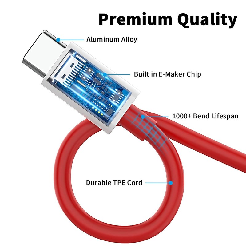 USB-C to USB-C Cable for OnePlus 10T 6.6FT, 2-Pack Type C Cable for Warp-Char... gallery