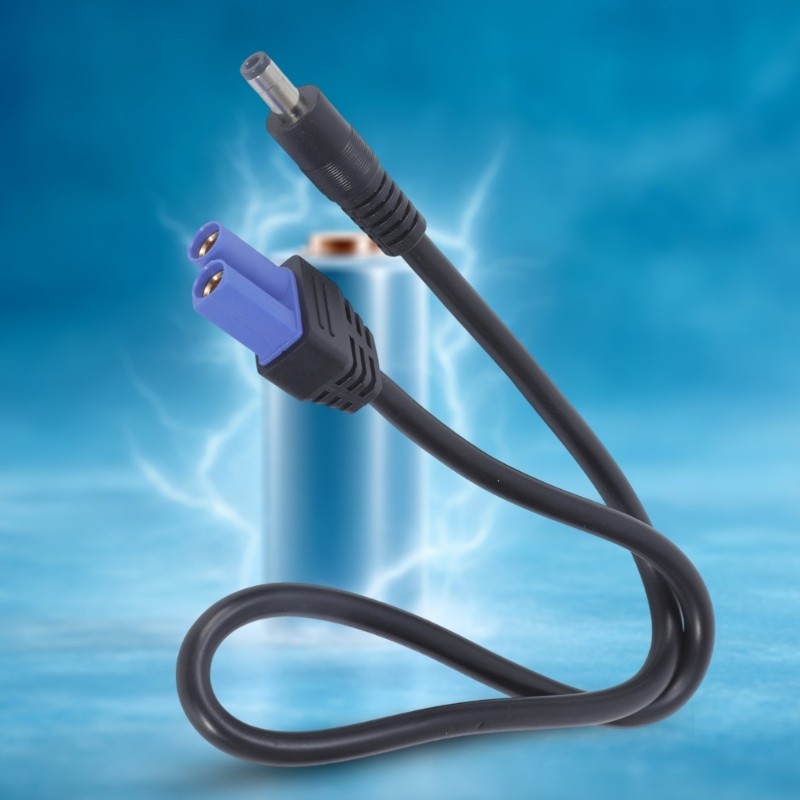 Emergency Starter Wire EC5 Female To DC5525 Male 50cm 180W For Automotive Power gallery