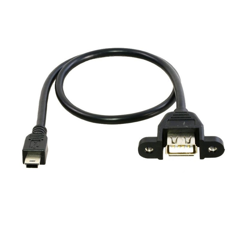 USB Female To Mini 5 Pin Male / Micro USB Adapter Cable Right Angle 0.3m 0.5m 1m gallery