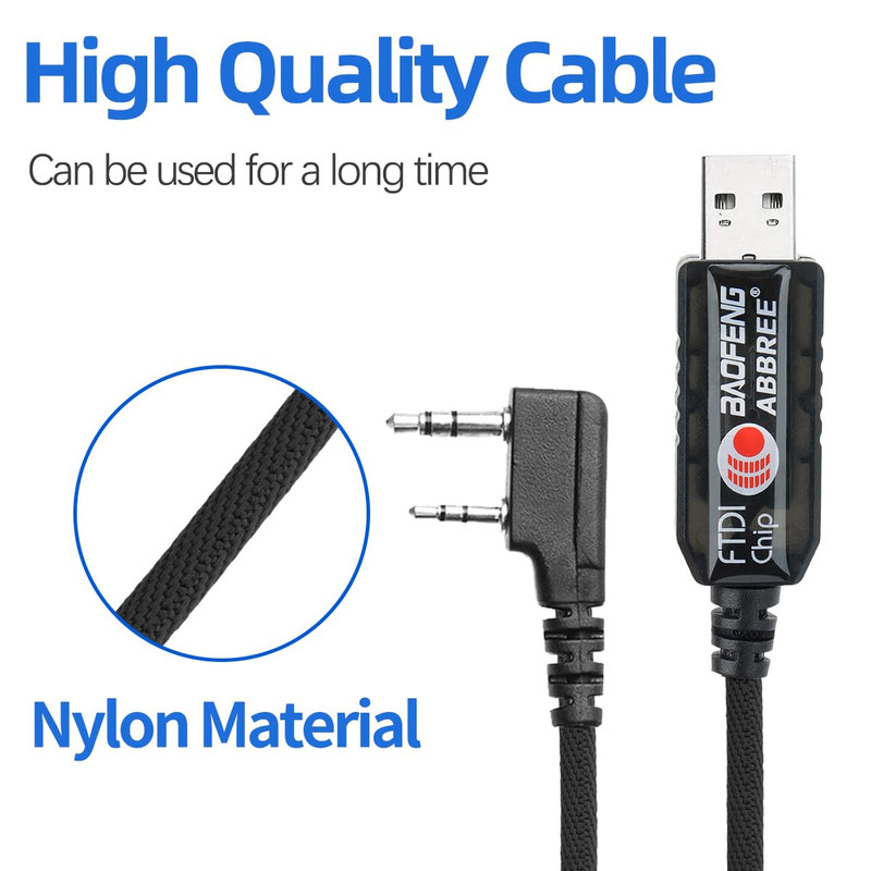 FTDI USB Programming Cable for Ham Radio UV-5R K-Type Compatibility Windows Mac gallery