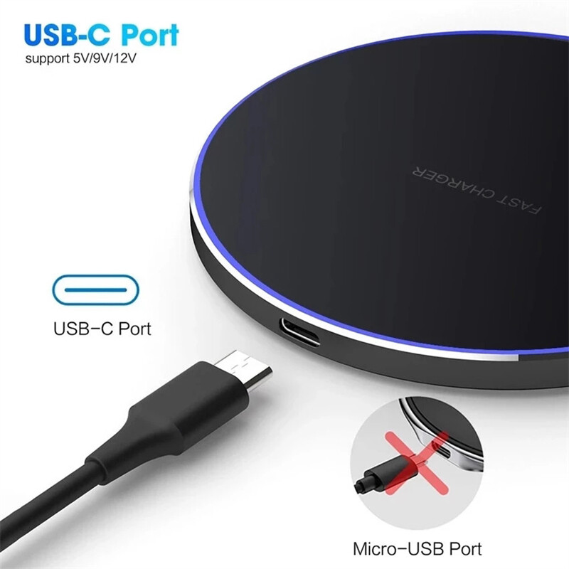 60W Wireless Fast Charger Charging Pad Dock for Samsung iPhone Android Phone gallery