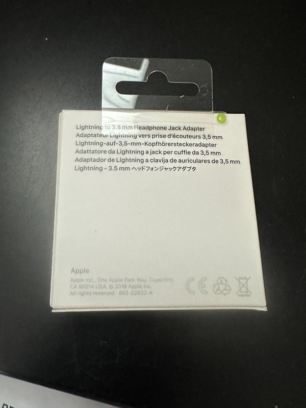 Apple Lightning to 3.5 mm Headphone Jack Adapter Original OEM iPhone 8+ X 11 12 gallery