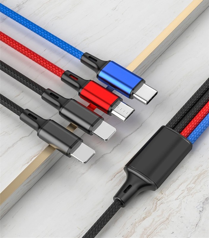 4 in 1 Multi USB Charging Cable Fast Charger Cord For iPhone Type C Micro USB gallery