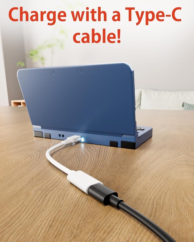Smart 2-Pack USB-C Charging Cable Adapter for 3DS/2DS/DSi - Overheat Protection gallery