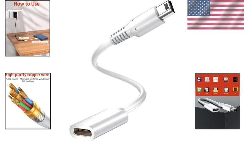Smart 2-Pack USB-C Charging Cable Adapter for 3DS/2DS/DSi - Overheat Protection gallery