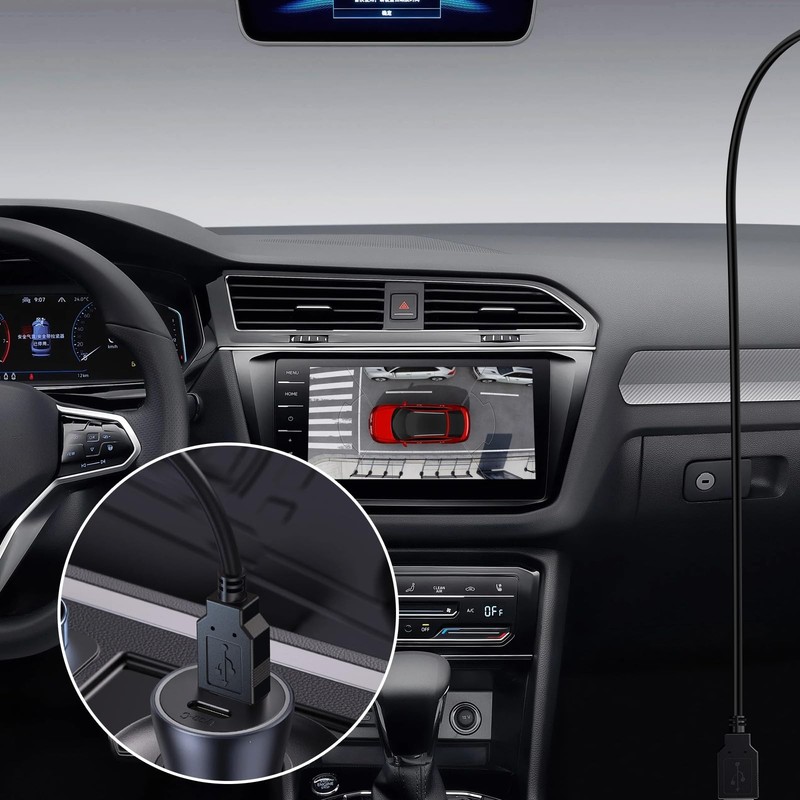 USB C Dash Cam Power Cord, USB to 90Degree USBC Charging Cable for Dashcam Re... gallery