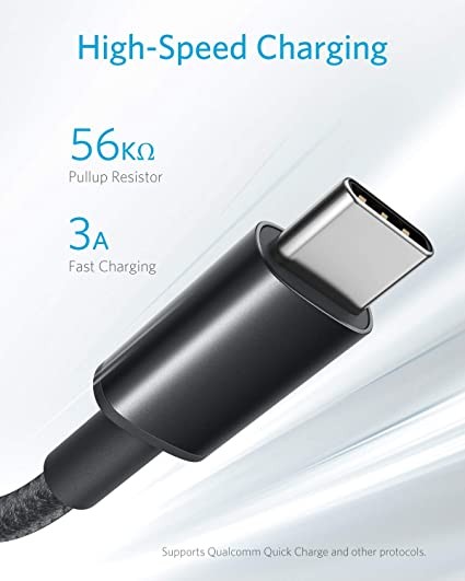 Anker USB C Cable 2-Pack 6ft Premium Nylon USB A to USB C AK-B8173011 – Black