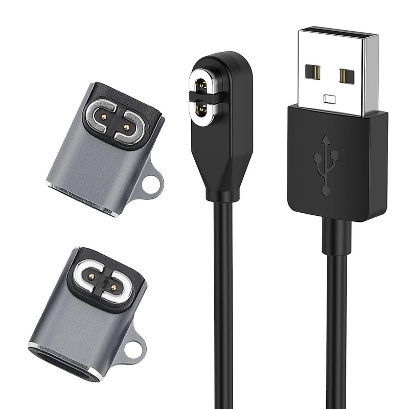 Charger Cable + USB-C Converter For AfterShokz Aeropex Bone Conduction Headphone