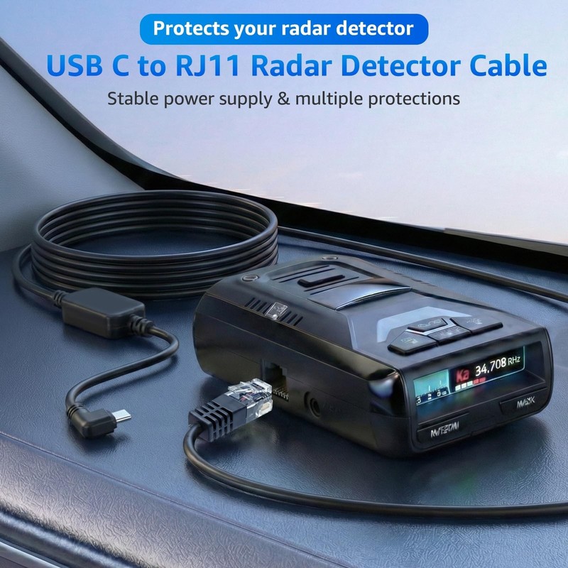 5.5ft USB-to RJ11 Power Cord Radar Detector Power Cord for Escort MAX360 Redl... gallery