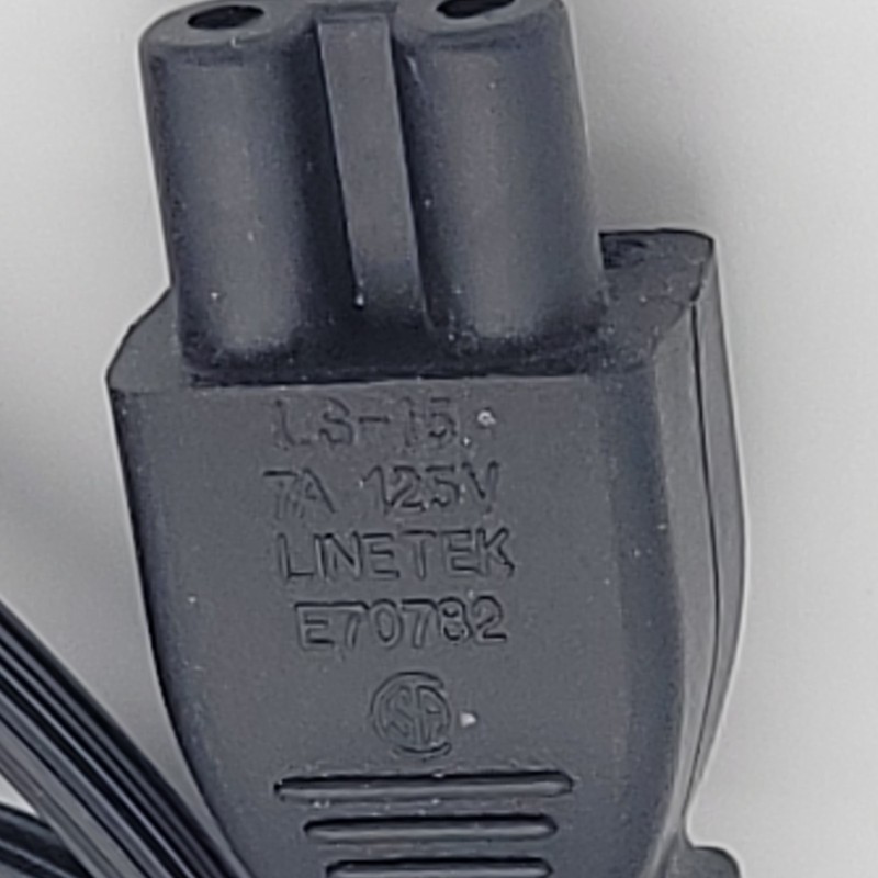 Linetek 125V-7A (3-Foot) 3-Prong AC Power Cord Cable – Black