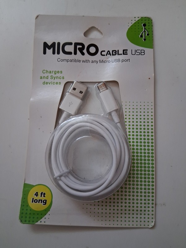 Micro Cable USB 4ft. Long White Color gallery
