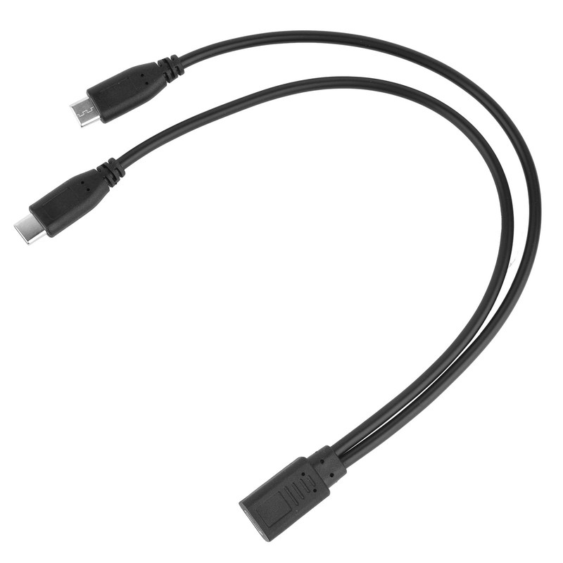 2-in-1 USB Splitter, 32cm/12.6 Inch -Data Cable Charging Cable Y Usbc Power S…