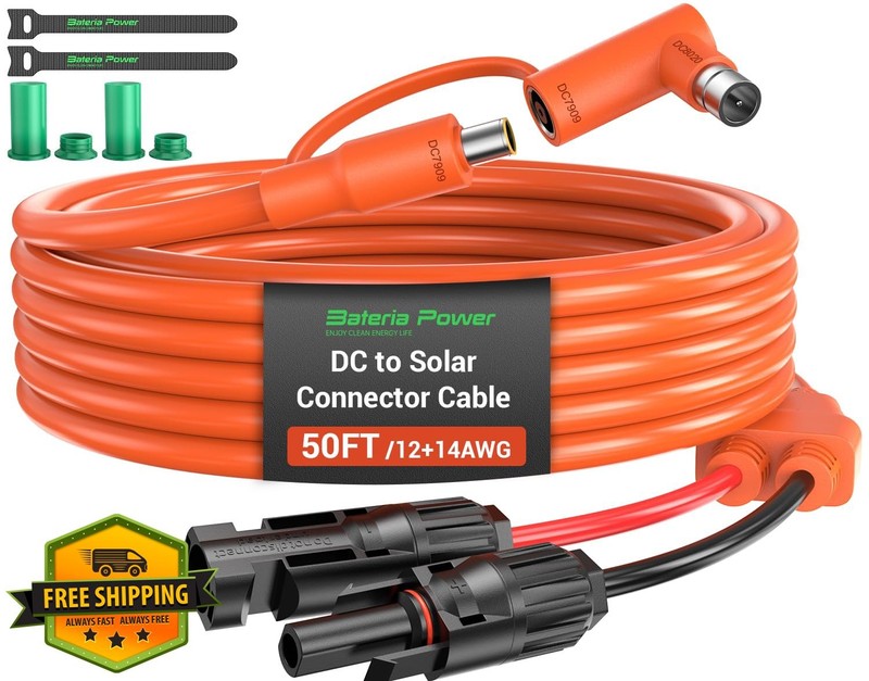 Bateria 50FT Solar to 8mm Adapter Cable
