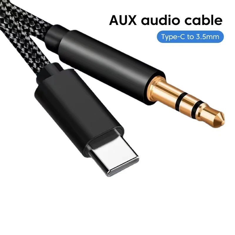 USB C to 3.5mm Aux Audio Cable Headphone Jack Adapter for Car Audio System