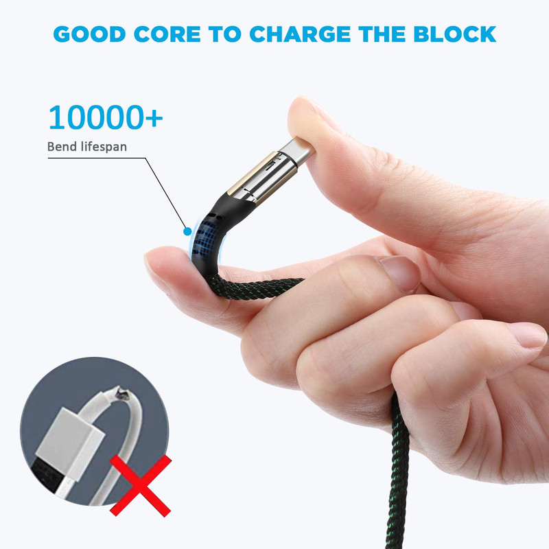 2Pack 4FT Multi Charging Cable ，USB C Splitter Cable，4 in 1 Fast Charging QC3.0 gallery