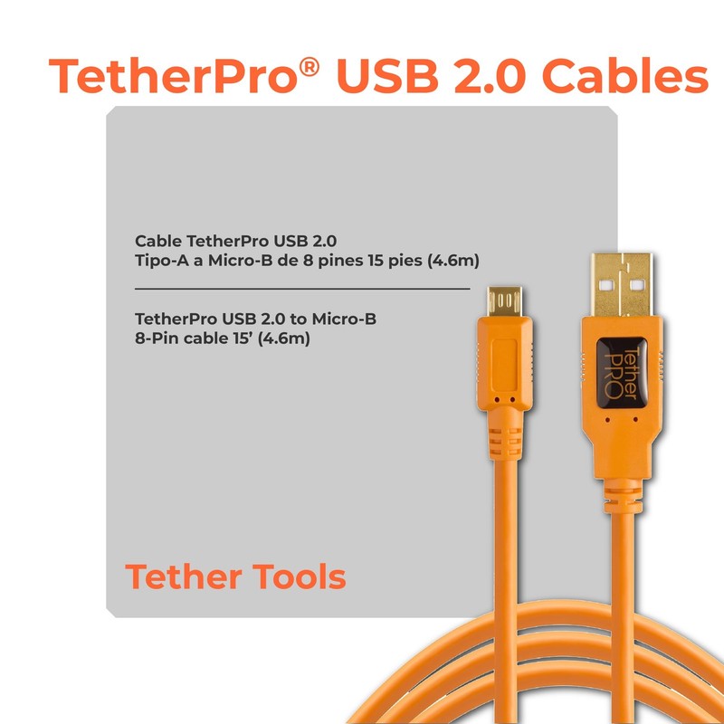 TetherPro USB 2.0 to USB Micro-B 5-Pin Cable|for Fast Transfer Between Camera gallery