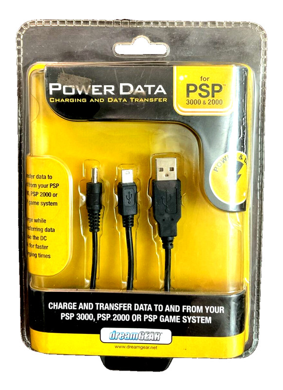 DreamGEAR Power Data Charging & Data Transfer for PSP 3000 & 2000 Factory Sealed