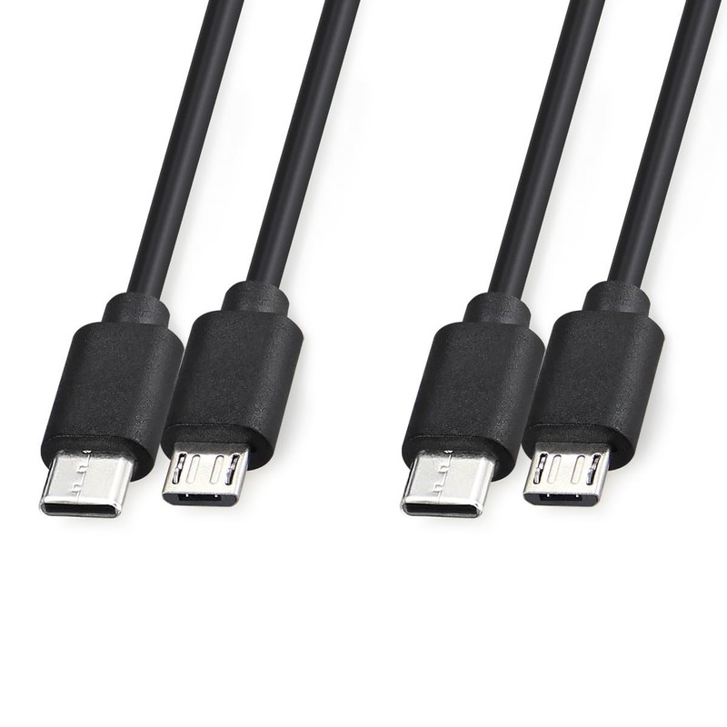 2-Pack 3 ft Micro USB to USB-C Cable Data Transfer Charging Cord for Android