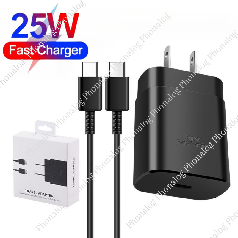 25w Super Fast Charger 3FT Cable Type USB-C For Samsung Galaxy S24 S23 S22 S21