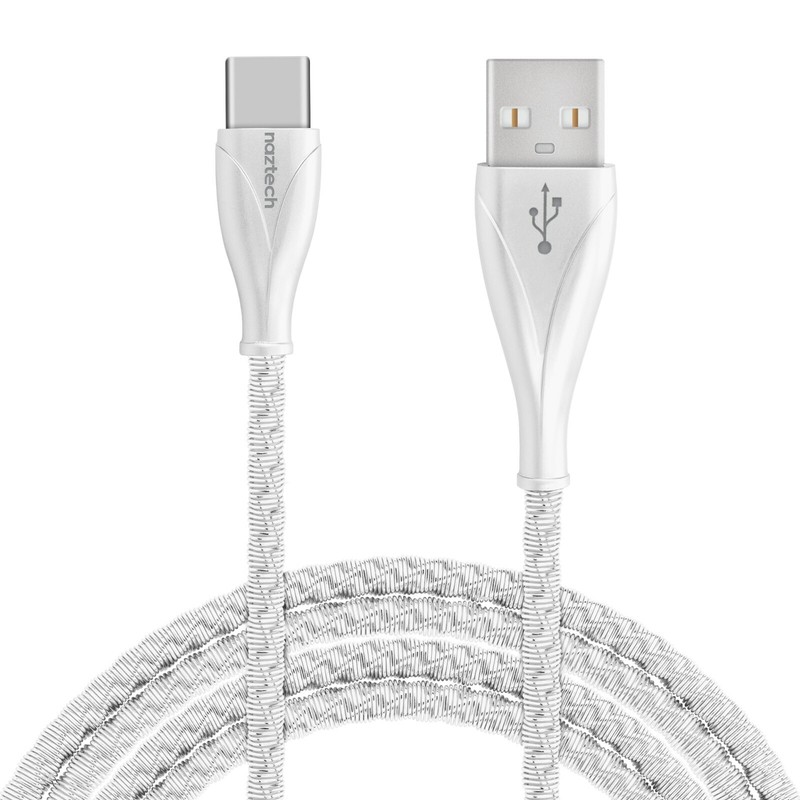 Naztech Elite Series USB-C Charge & Sync Cable – Silver